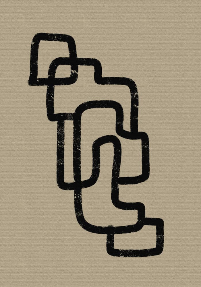 Minimalist Looping Lines by Yuli Saputra — canvas wall art
