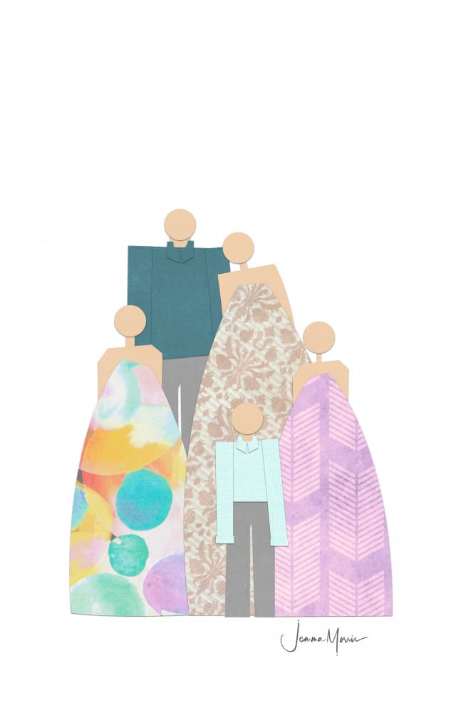 Abstract Family Together by Jemma Morris — canvas wall art
