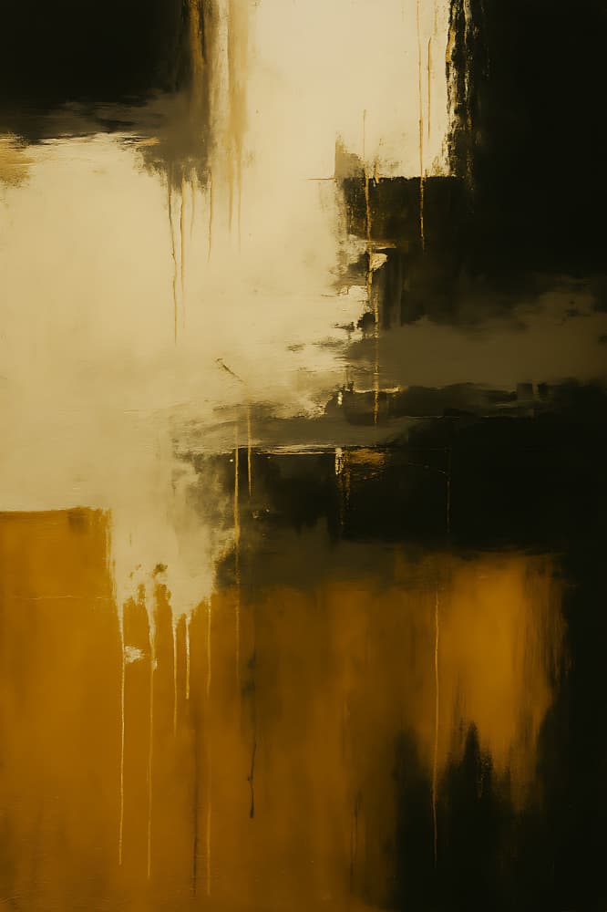 Abstract Golden Contrast by HUGO — canvas wall art