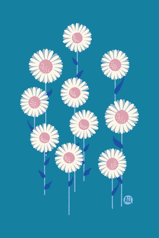 Cheerful Daisy Blooms by Aia Ueno — canvas wall art