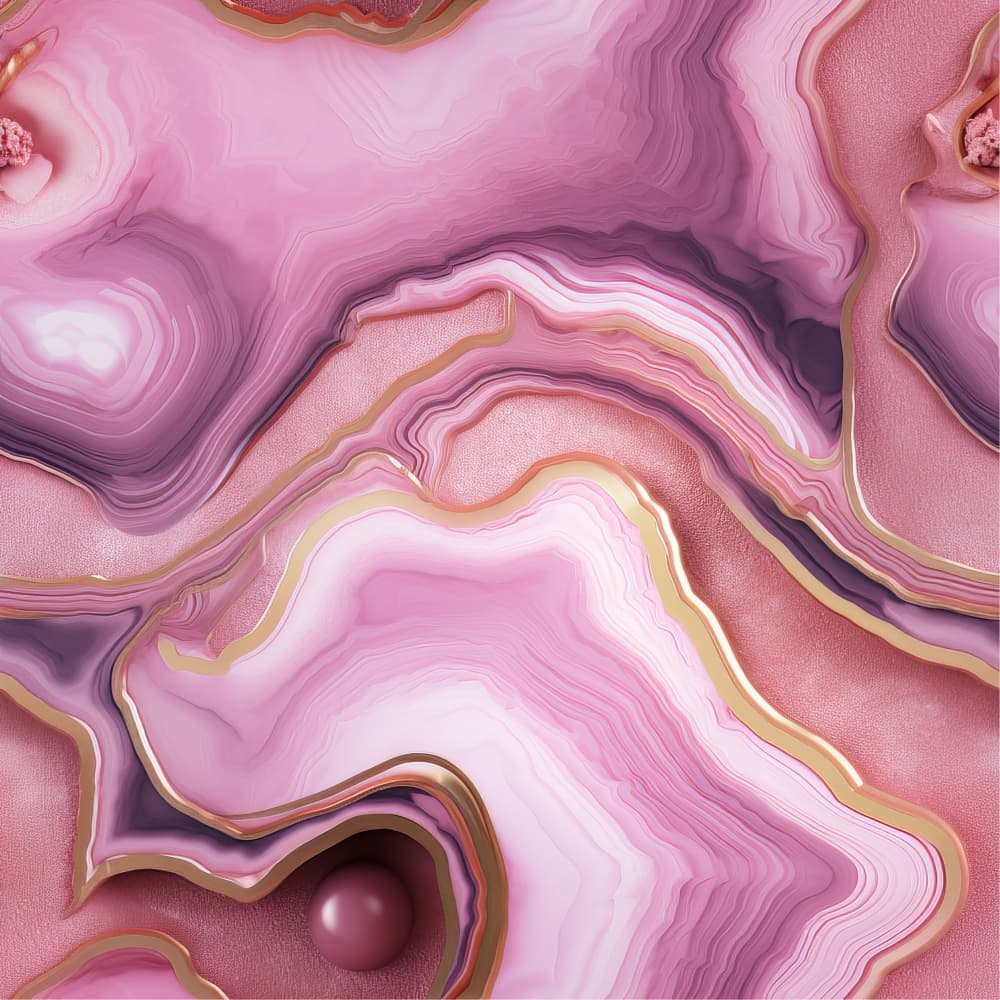 Fluid Rose Gold Agate by Bilge Paksoylu — canvas wall art