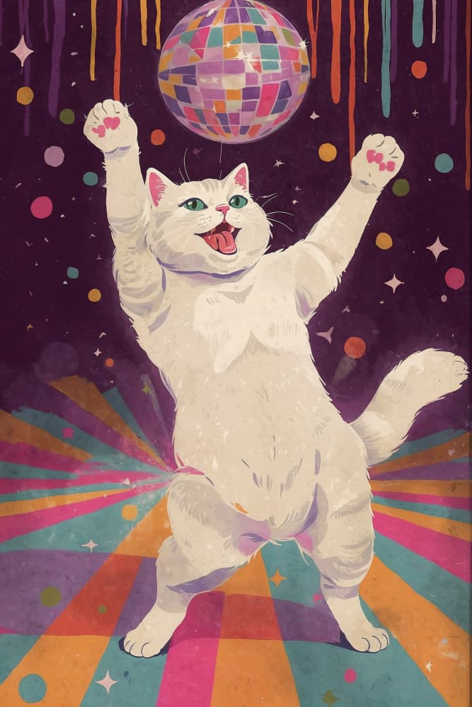 Happy Disco Cat