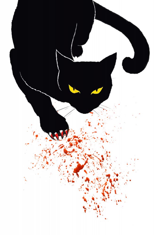 Fierce Black Cat Hunt by Marja van den Hurk — canvas wall art