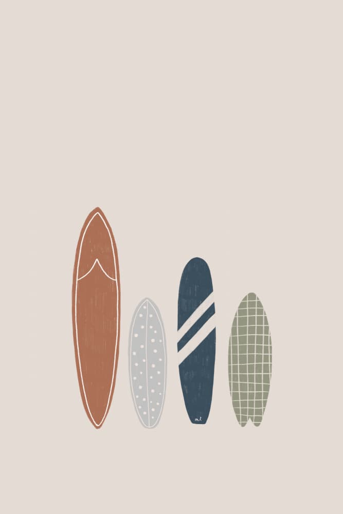 Coastal Surfboards by Menina Lisboa — canvas wall art