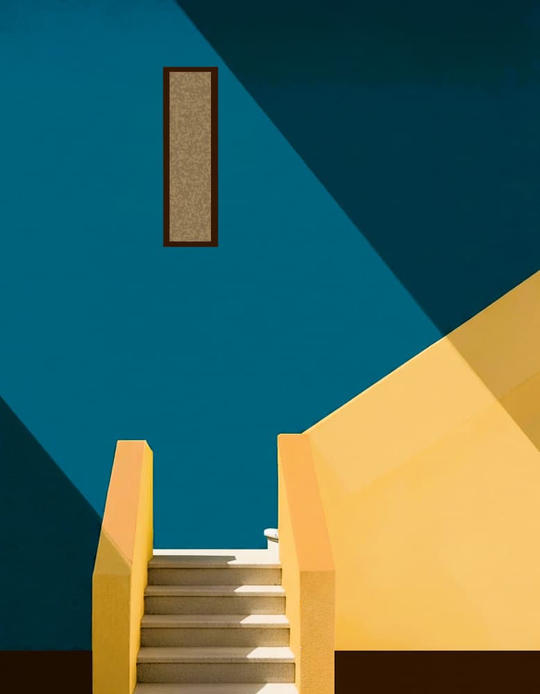 Sunny Geometric Stairway by Arnon Orbach — canvas wall art