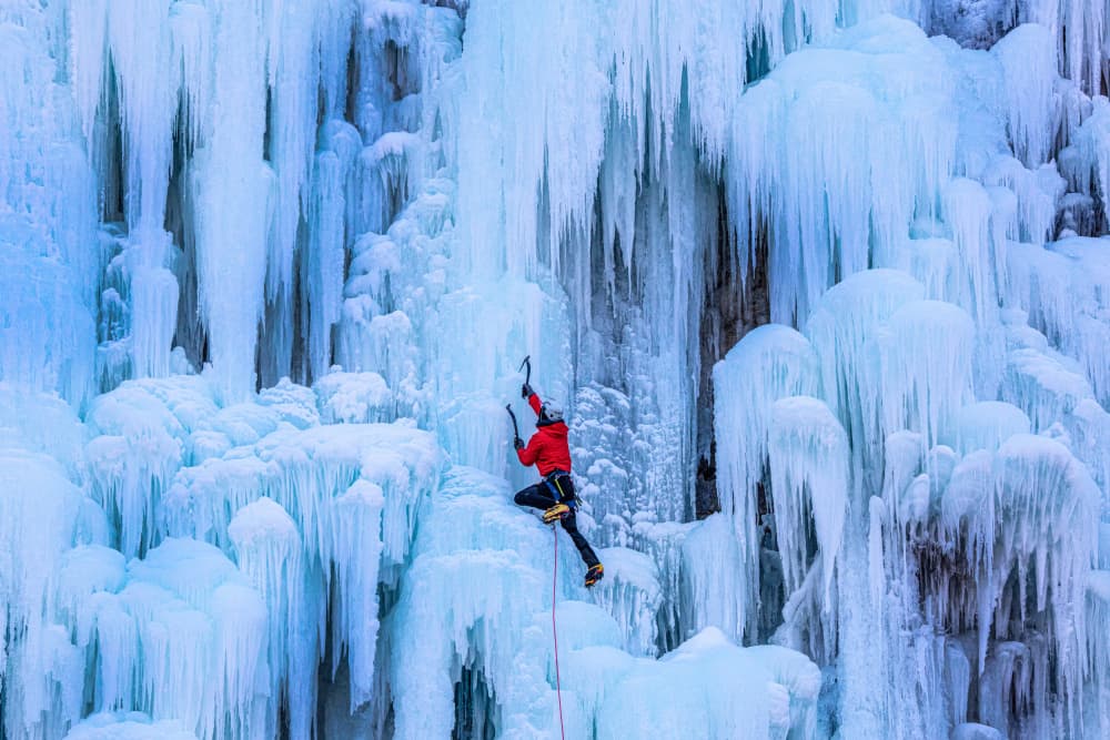 Extreme Ice Climb by Shin Woo Ryu — canvas wall art