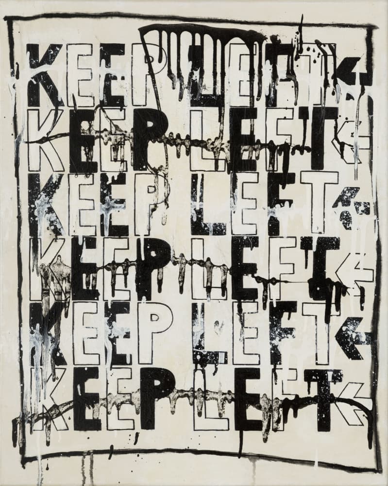 Bold Keep Left Drips by dirk kruithof — canvas wall art