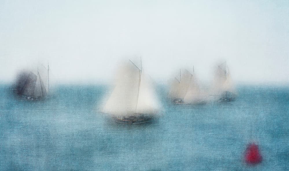Dreamy Sailing Boats by Greetje van Son — canvas wall art