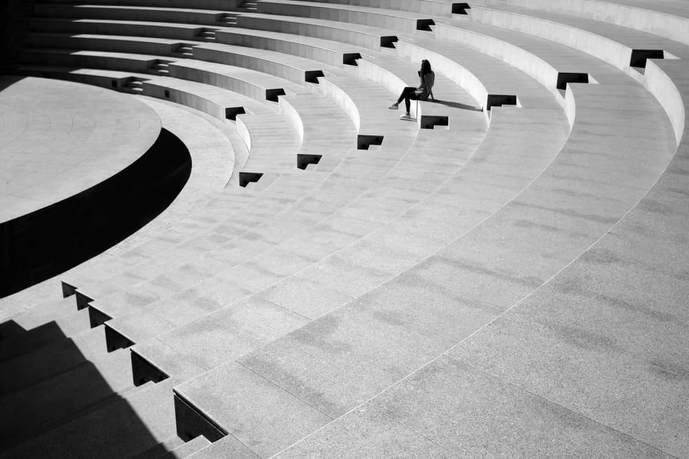 Solitude on Curved Steps by Florentinus Joseph — canvas wall art