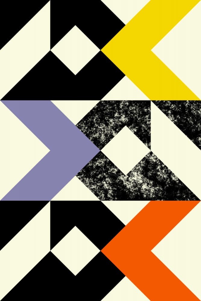Vibrant Geometric Arrows by Petr Strnad — canvas wall art
