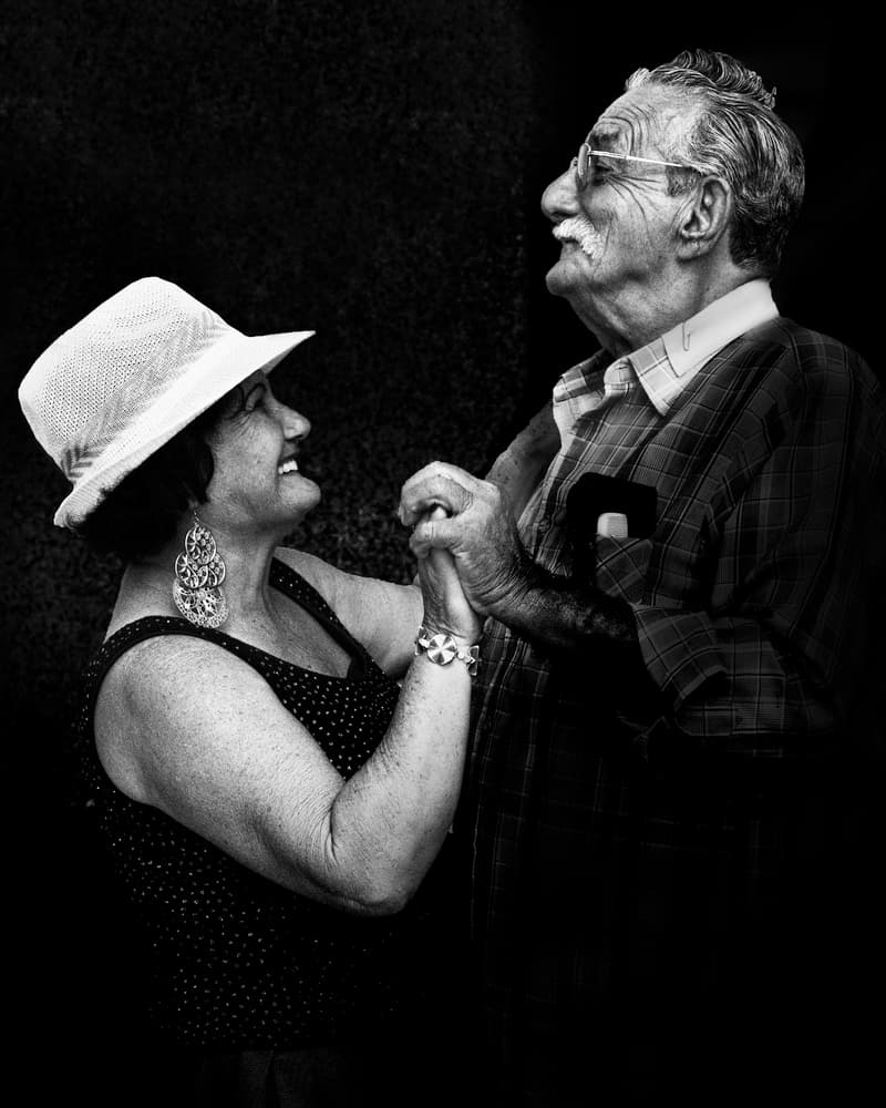 Happy Dancing Couple by Ina Tänzer — canvas wall art