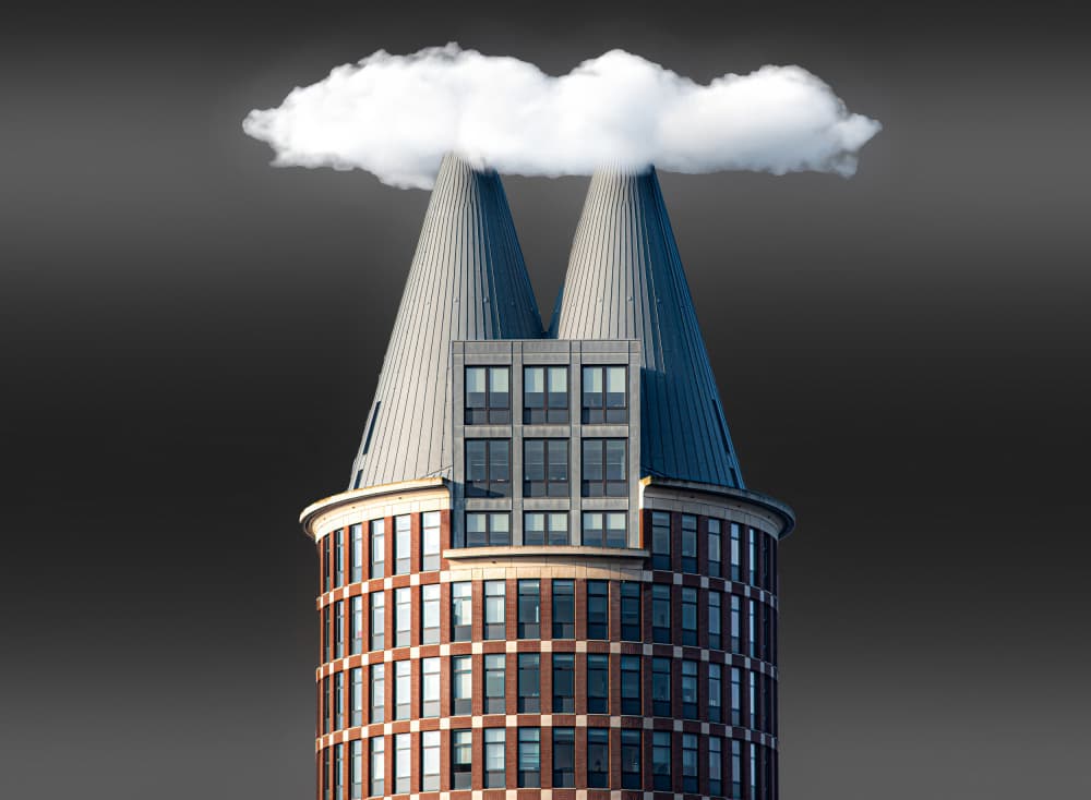 Cloud Crowned Spires by Roland M Schwerdtfeger — canvas wall art
