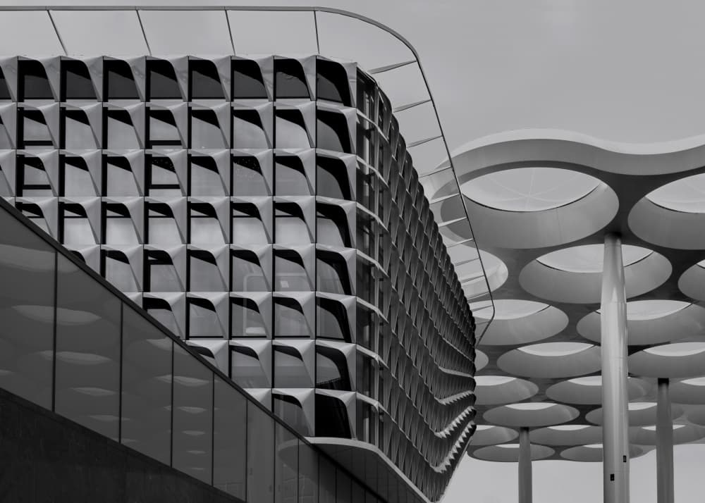 Modern Architectural Forms by Theo Luycx — canvas wall art