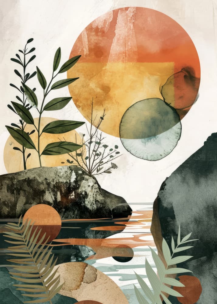 Abstract Nature Reflections by Justyna Jaszke — canvas wall art