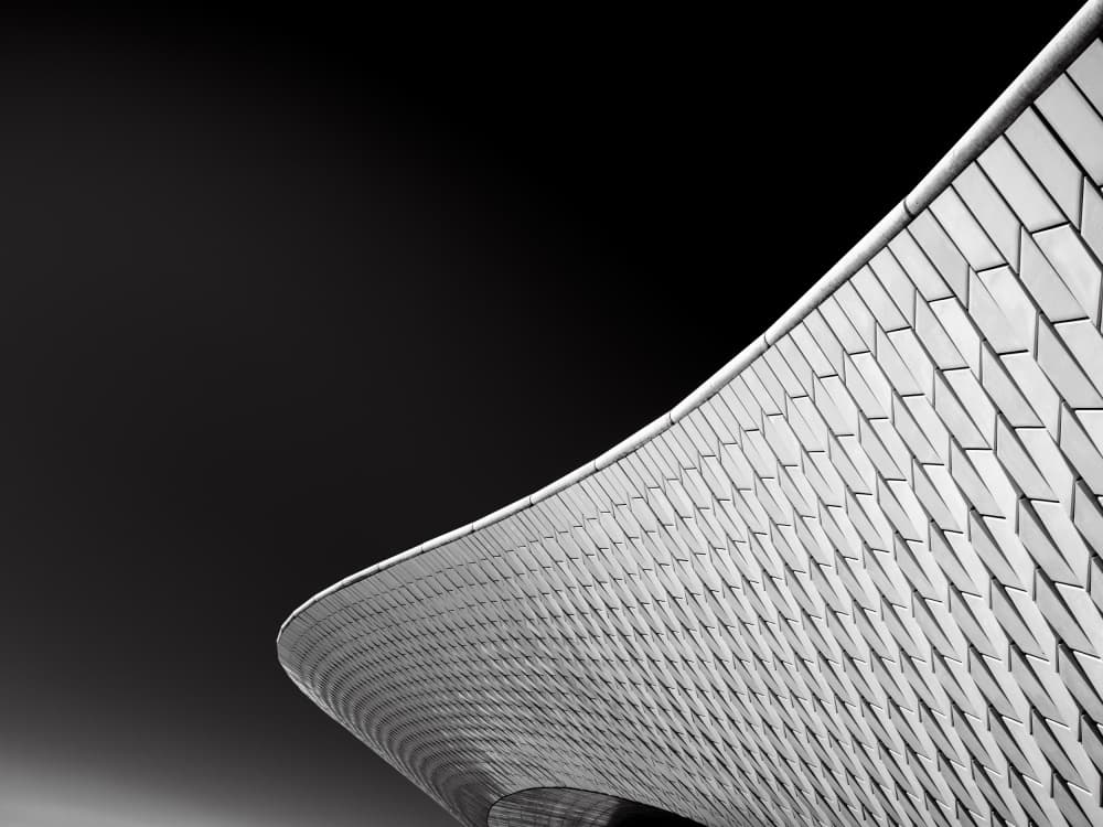 Sleek Curved Building by Stefan Buder — canvas wall art