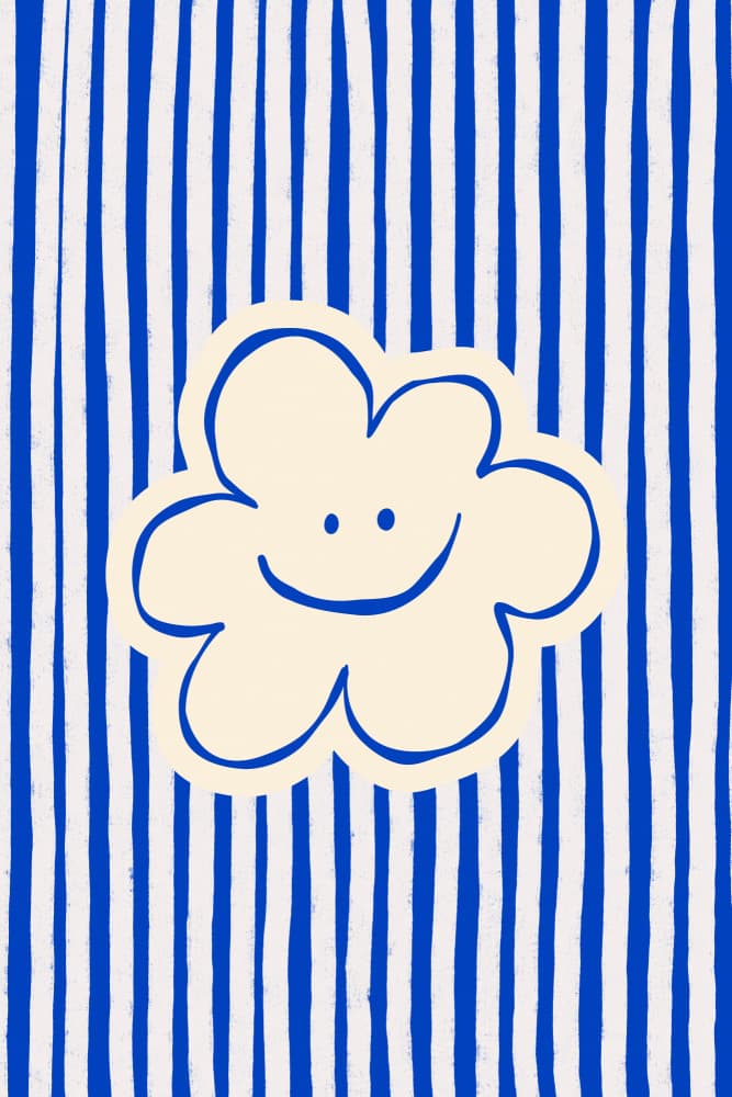 Happy Cloud Stripes by Treechild — canvas wall art