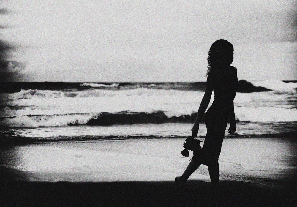 Wistful Beach Silhouette by Paulo Medeiros — canvas wall art