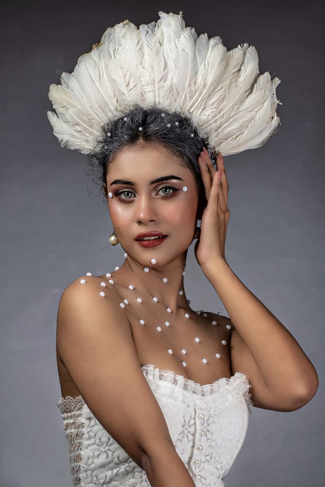 Ethereal Feathered Beauty by DEBASISH CHATTOPADHYAY — canvas wall art
