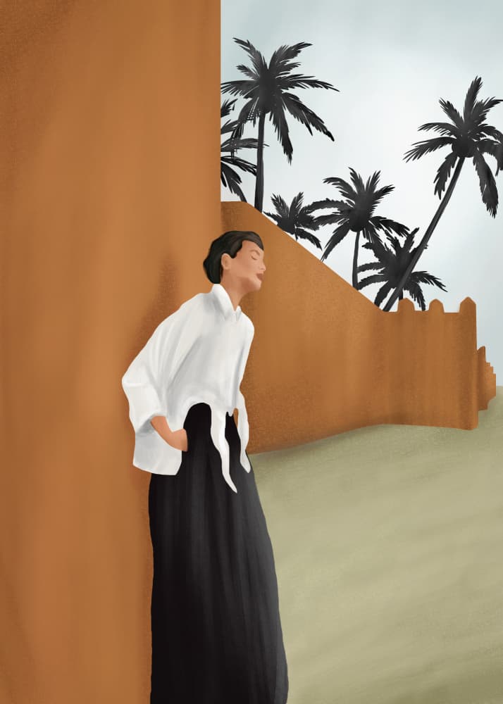 Calm Under Palms by City Art — canvas wall art