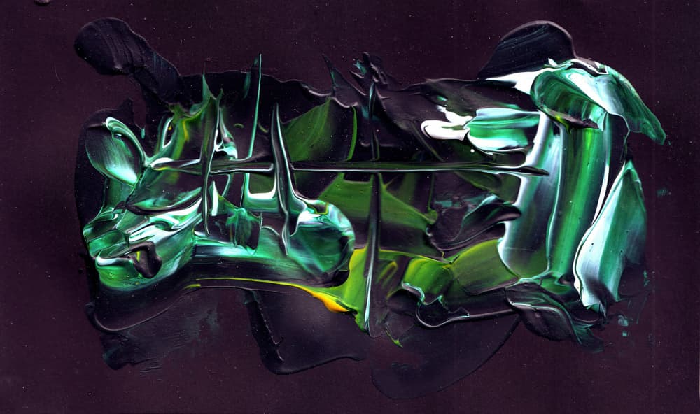 Fluid Green Abstract by Rafal Kulik — canvas wall art