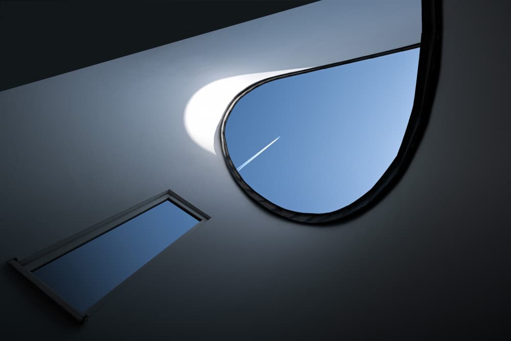 Modern Window Sky View by Rolf Endermann — canvas wall art