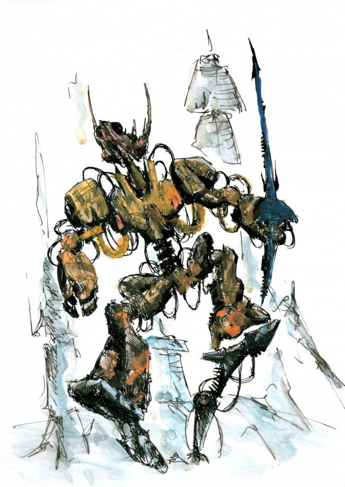 Concept Robot Warrior by Kulik — canvas wall art