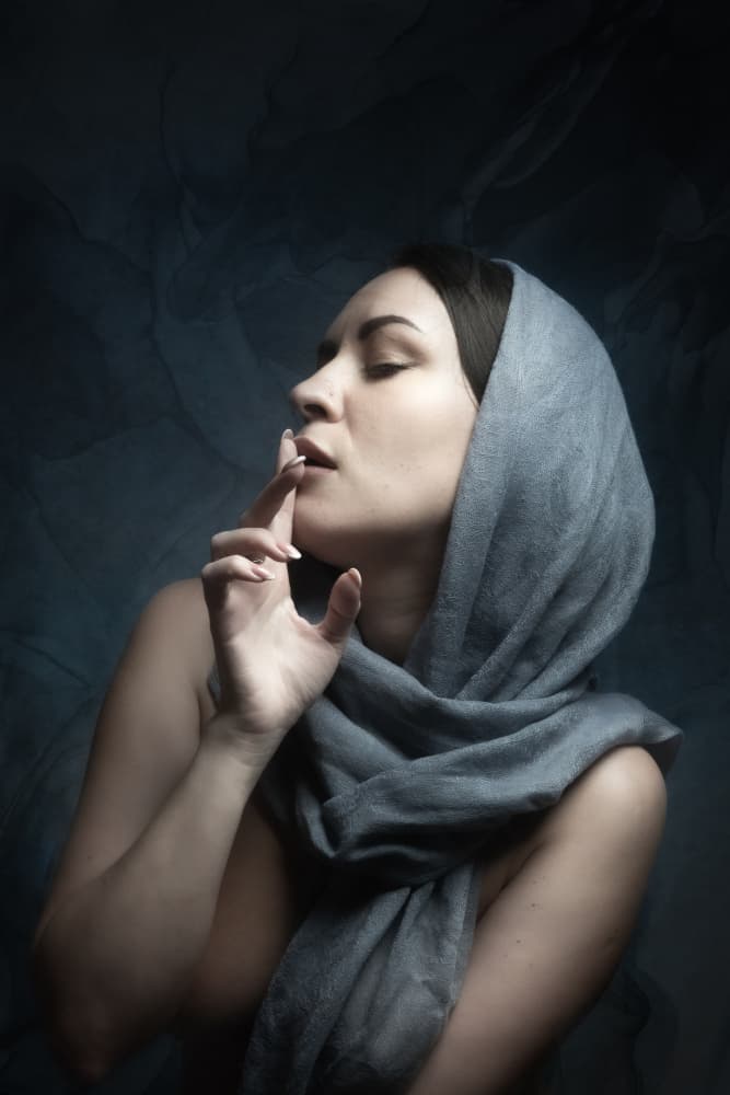 she is stillness in a world of chaos by Ruth Franke — canvas wall art