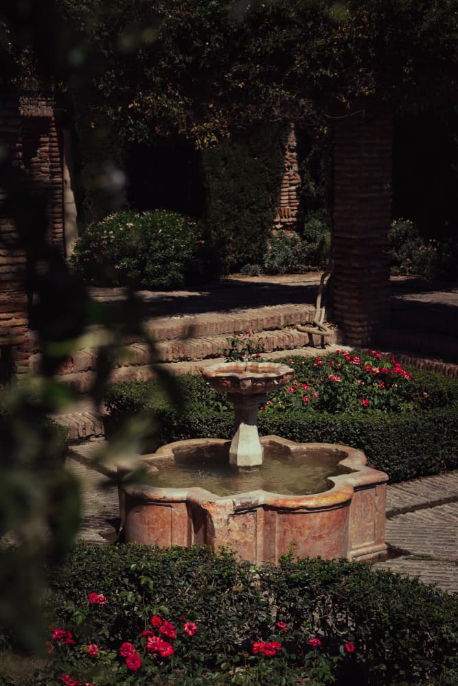 Spanish Garden Fountain by Aimee Giles — canvas wall art
