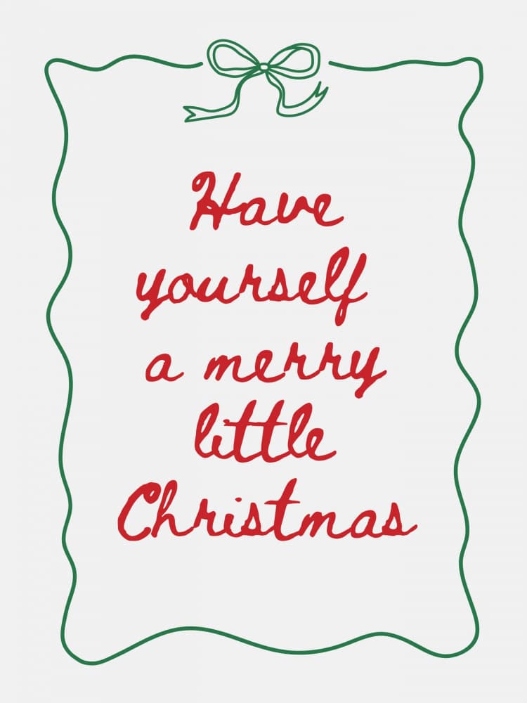 Merry Little Christmas Quote by Jolly and Dash — canvas wall art