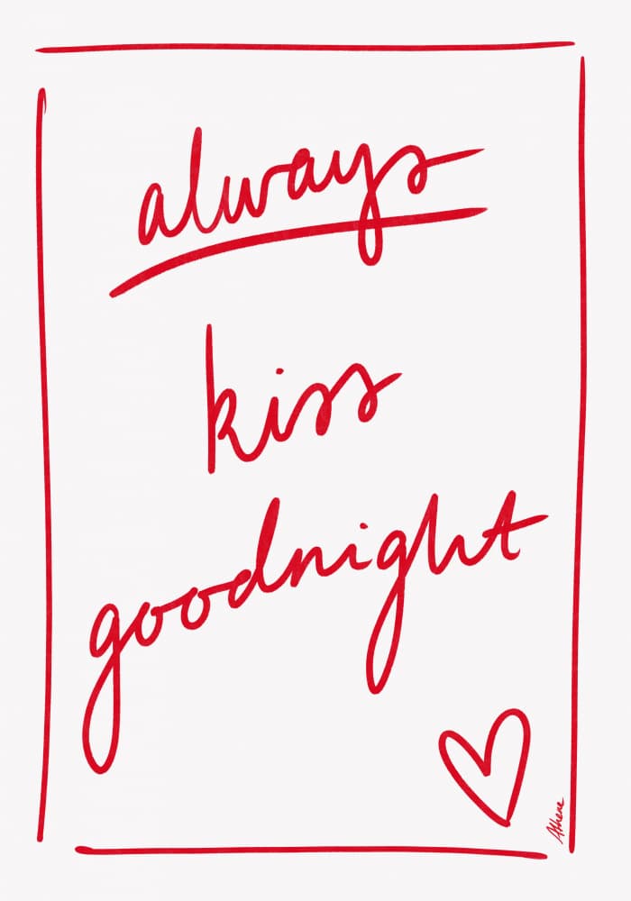 Always Kiss Goodnight by Athene Fritsch — canvas wall art