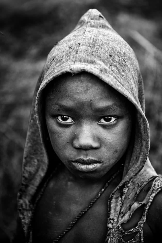 Solemn Hooded Youth by Trevor Cole — canvas wall art
