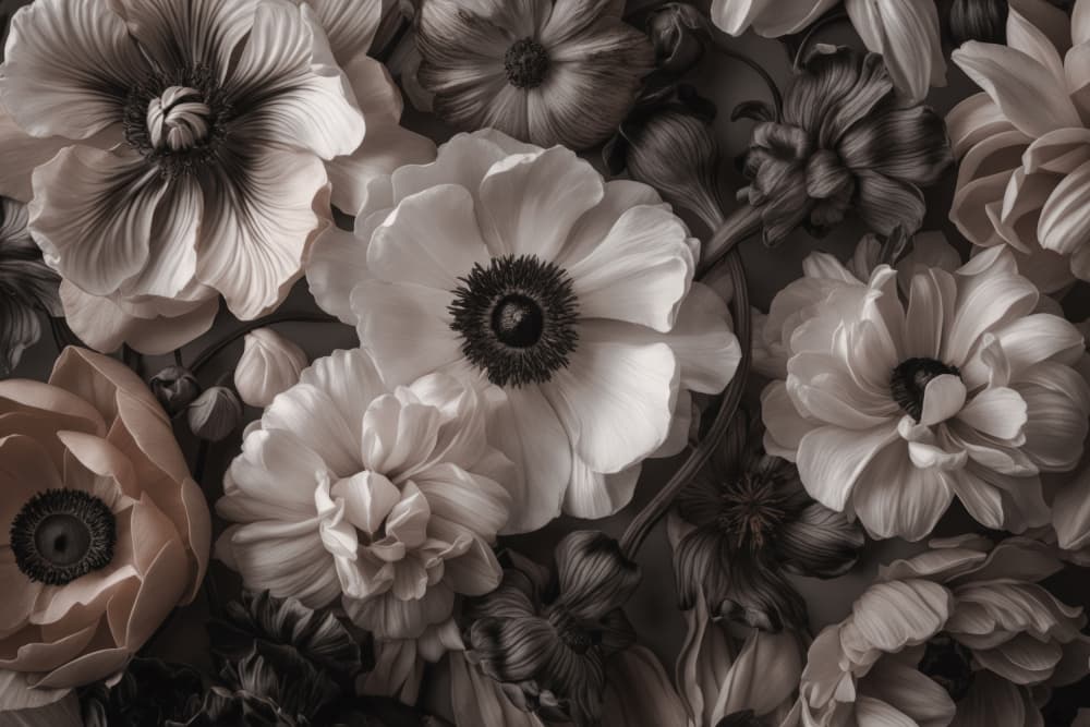Elegant Dark Floral by Andrea Haase — canvas wall art