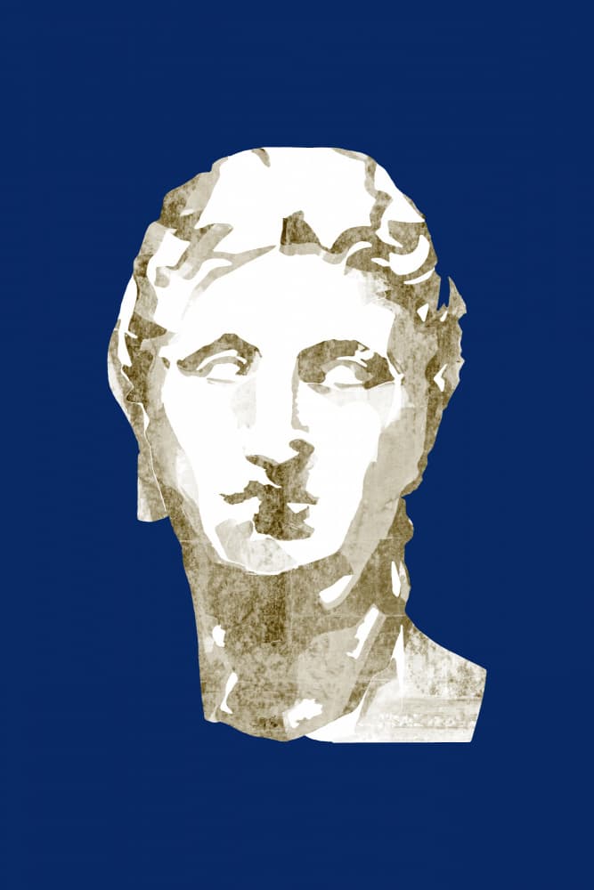 Ancient Golden Bust by cartissi — canvas wall art