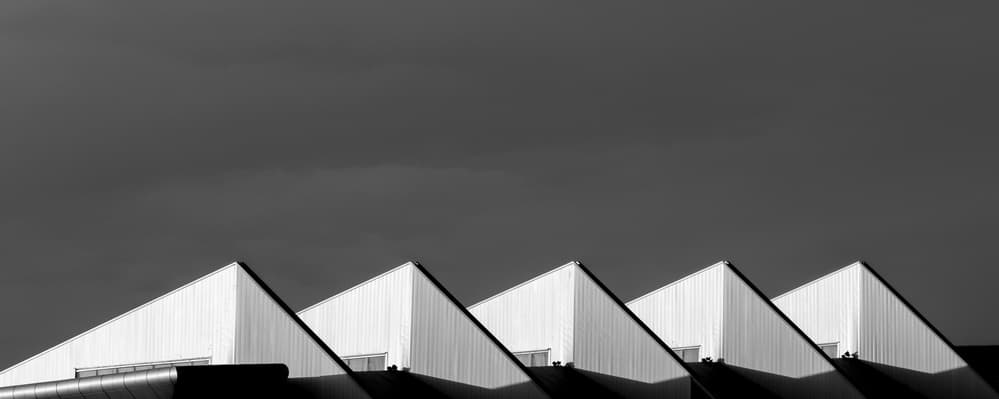Sawtooth Roof Patterns by Thierry Lagandré (Transgressed Light) — canvas wall art