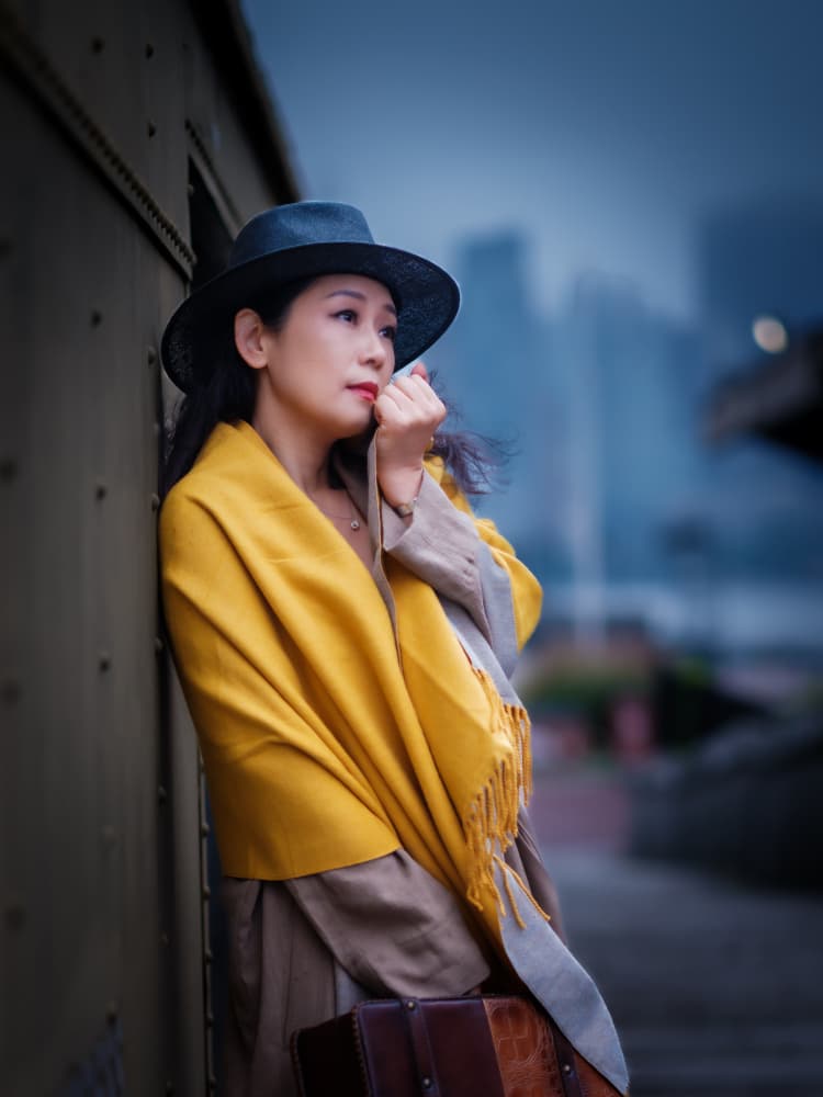 Thoughtful Train Traveler by Jeff Wang — canvas wall art