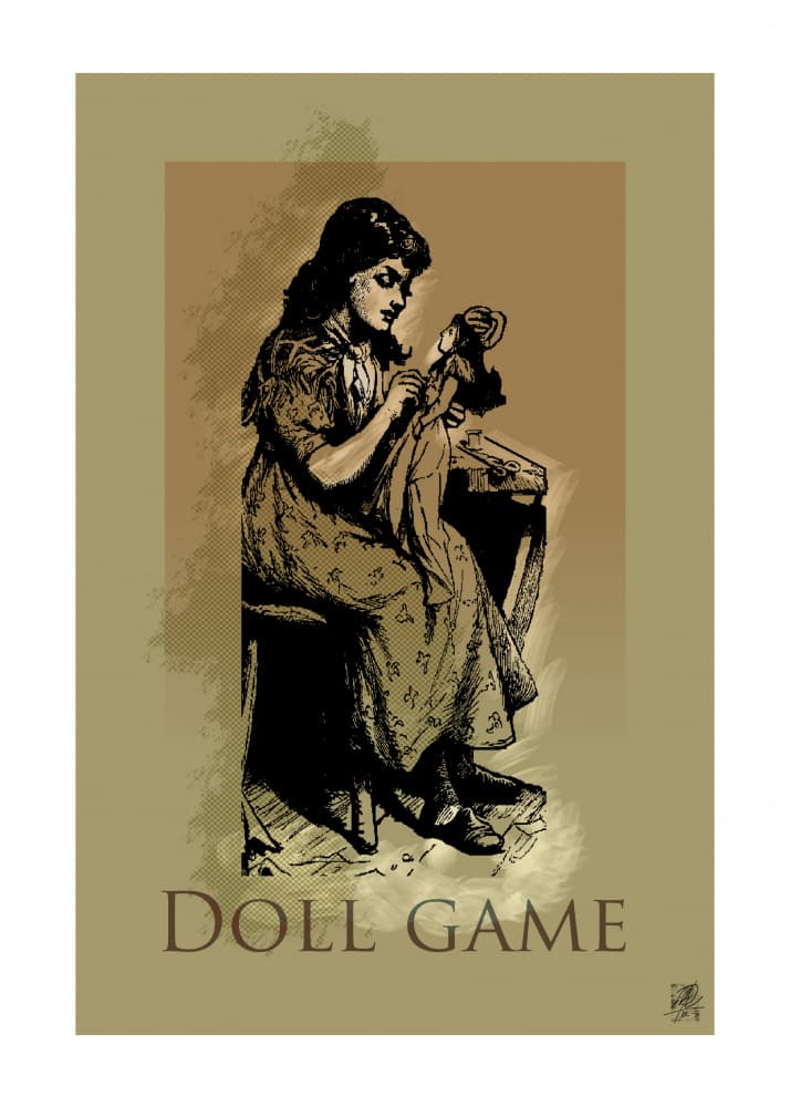 Young Seamstress Doll by Osvaldo Russo — canvas wall art