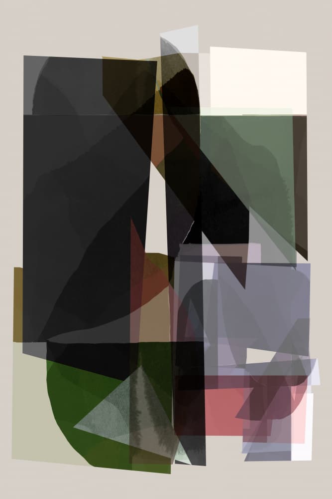Layered Geometric Forms by cartissi — canvas wall art