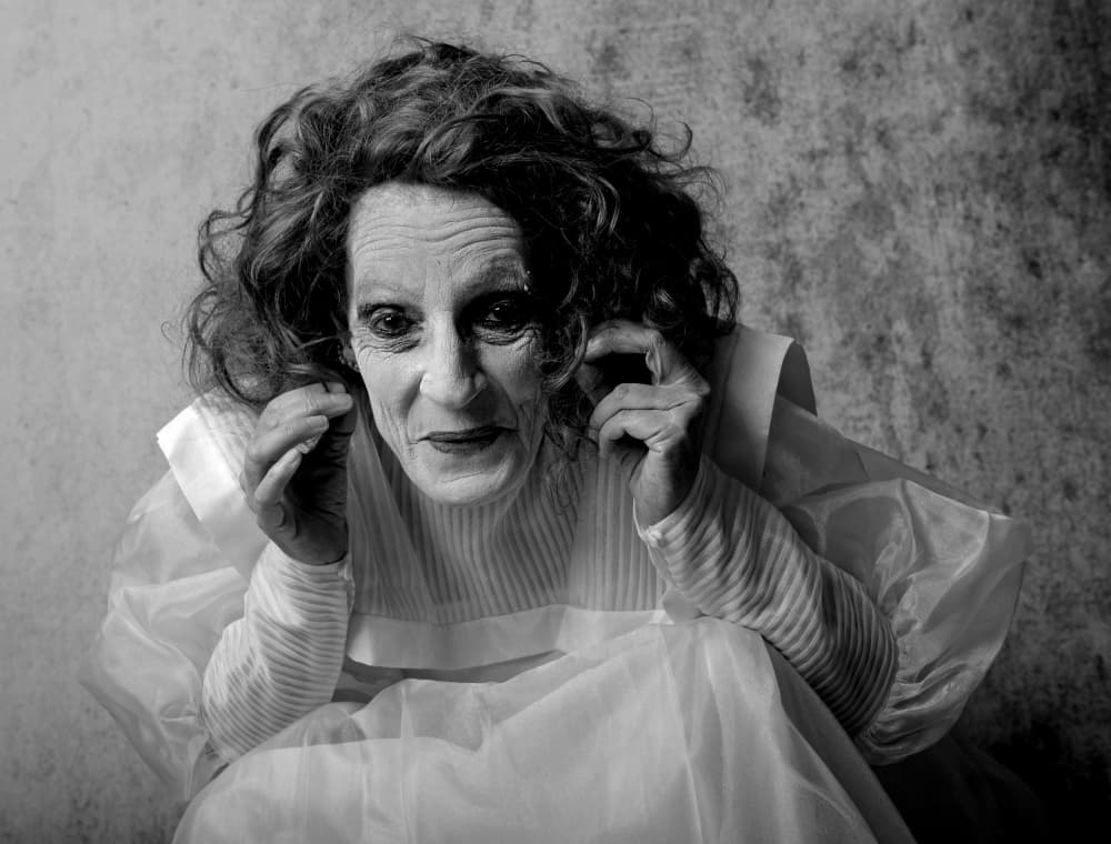 Dramatic Theatrical Portrait by Monika Vanhercke — canvas wall art