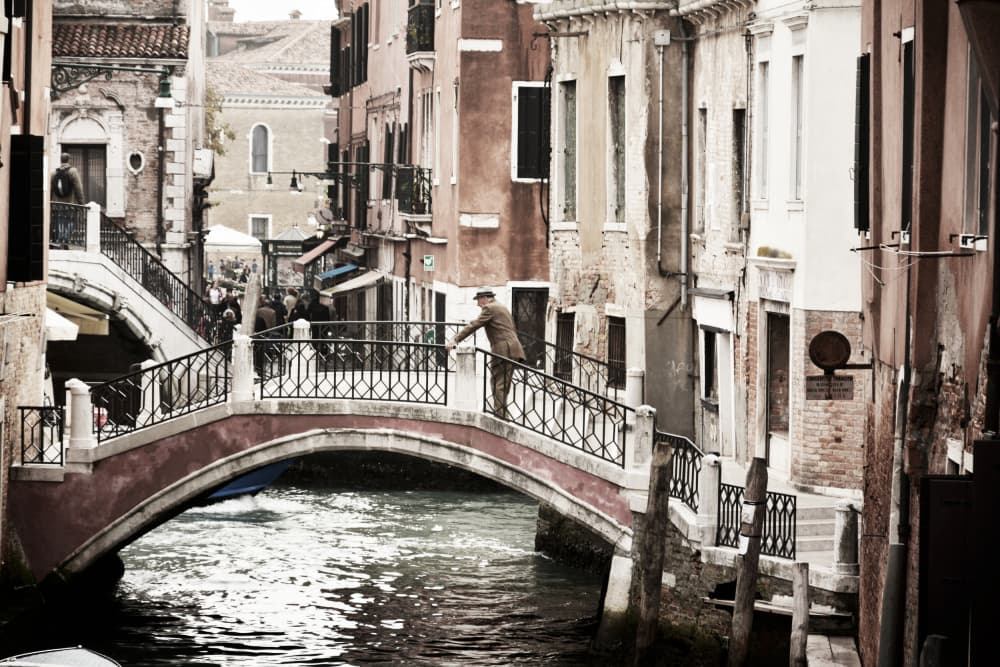 Venetian Canal Bridge by Christina Sillen — canvas wall art