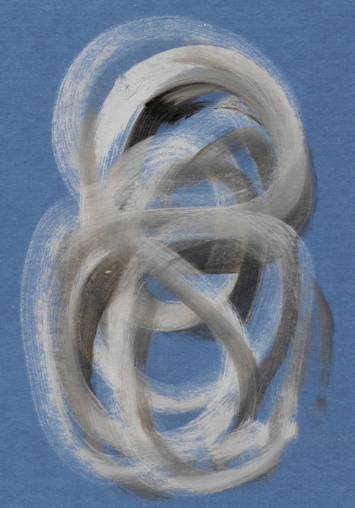 Abstract Blue Swirls by Santhosh ch — canvas wall art