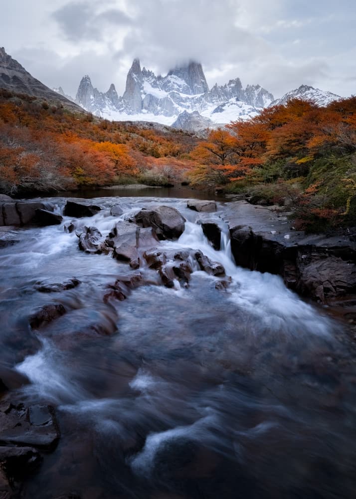 Fitz Roy Autumn River by Chuan Chen APA — canvas wall art