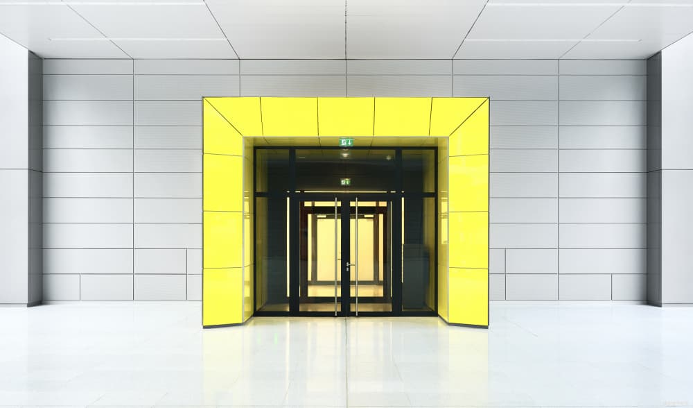 Sleek Yellow Archway by Drazen Sokac — canvas wall art