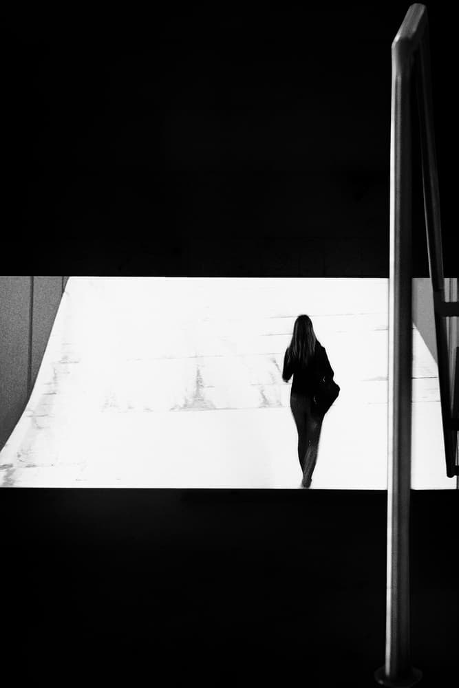 Lone Woman Ascending by Paulo Abrantes — canvas wall art