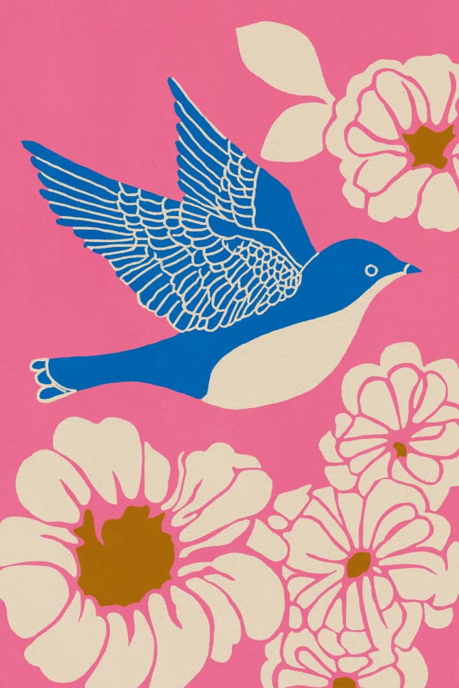 Bluebird by Treechild — canvas wall art