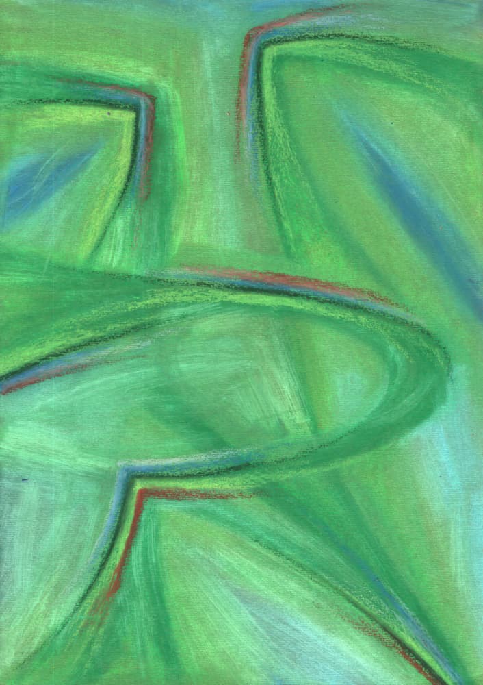 Green Abstract Flow by Kulik — canvas wall art