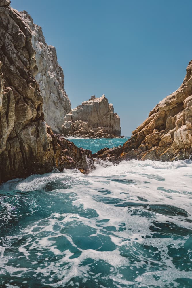 Crashing Waves Coastal Rocks by Bethany Young — canvas wall art