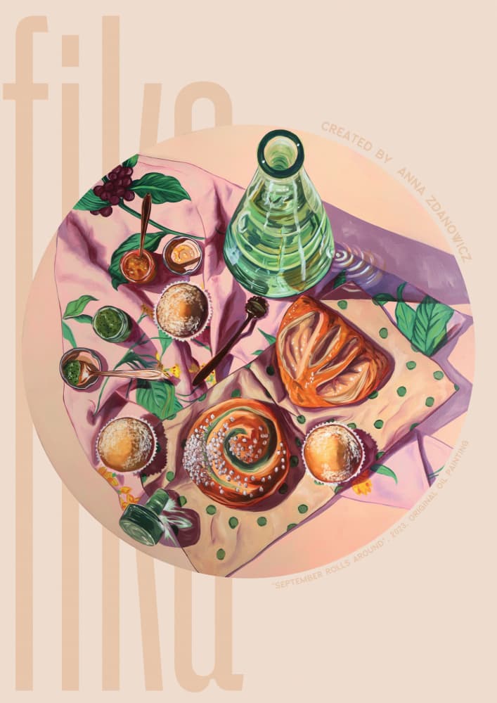 Cozy Fika Spread by Anna Zdanowicz — canvas wall art