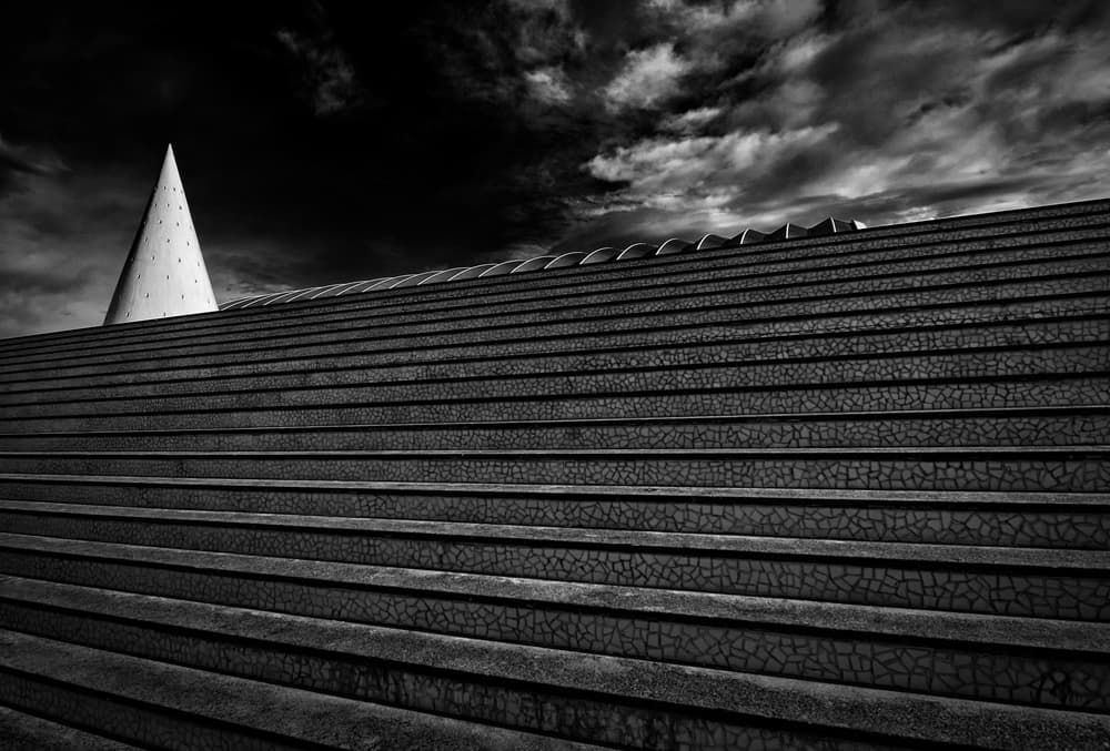 Stairway to the Sky by Hans-Wolfgang Hawerkamp — canvas wall art