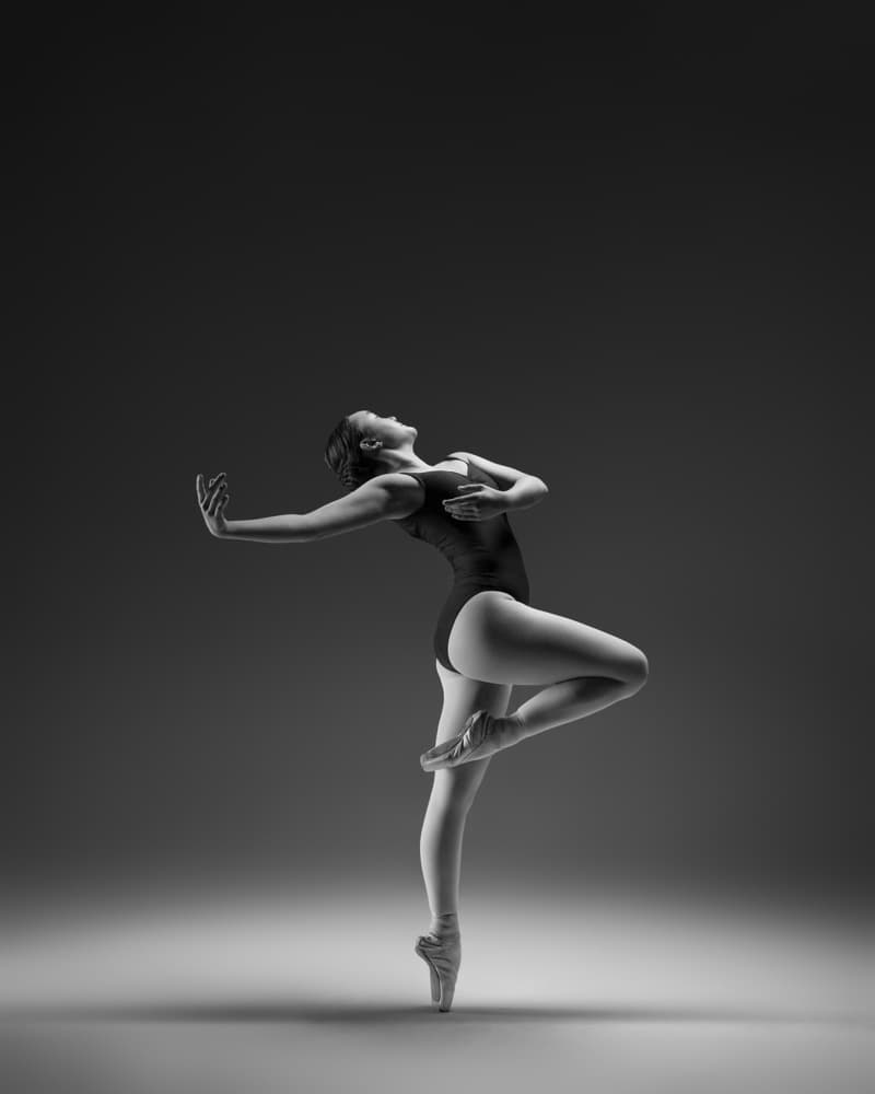 Graceful Ballerina En Pointe by Rob Li — canvas wall art