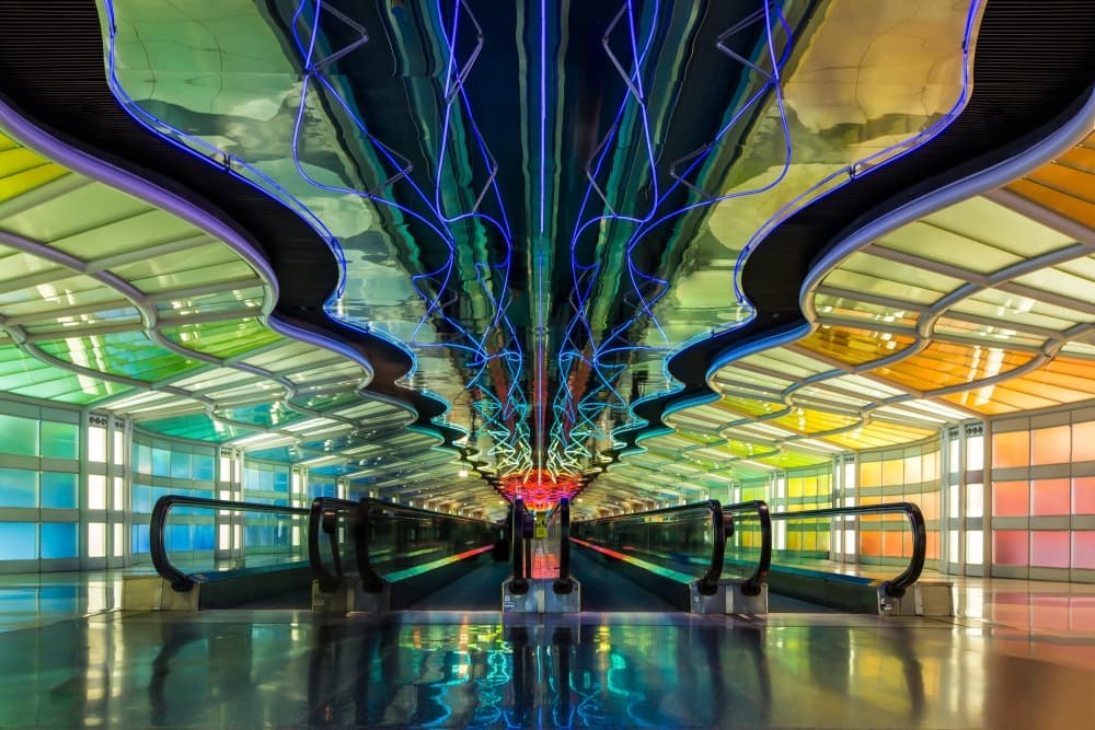 Vibrant Light Tunnel by Renee Doyle — canvas wall art